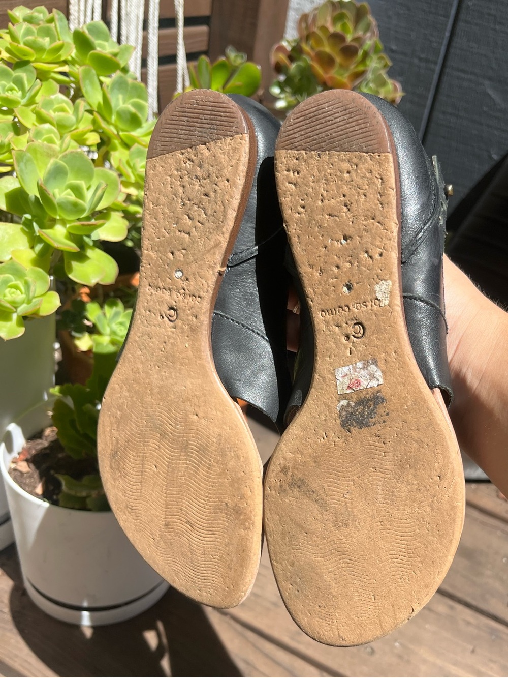 Corso Como - Black Leather Sandalswith Supportive ankle straps - Picture 5 of 5